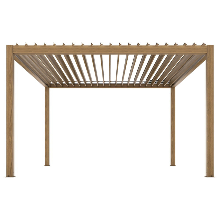 Mirpol Pergolă electrică LUXE 3x4m cu iluminat LED din lemn [2]