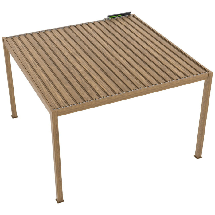 Mirpol Pergolă electrică LUXE 4x4m cu iluminat LED din lemn [2]