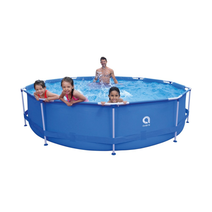 Mirpol Piscină rotundă cu cadru metalic 3,6x0,76m cu vârtej de apă [3]