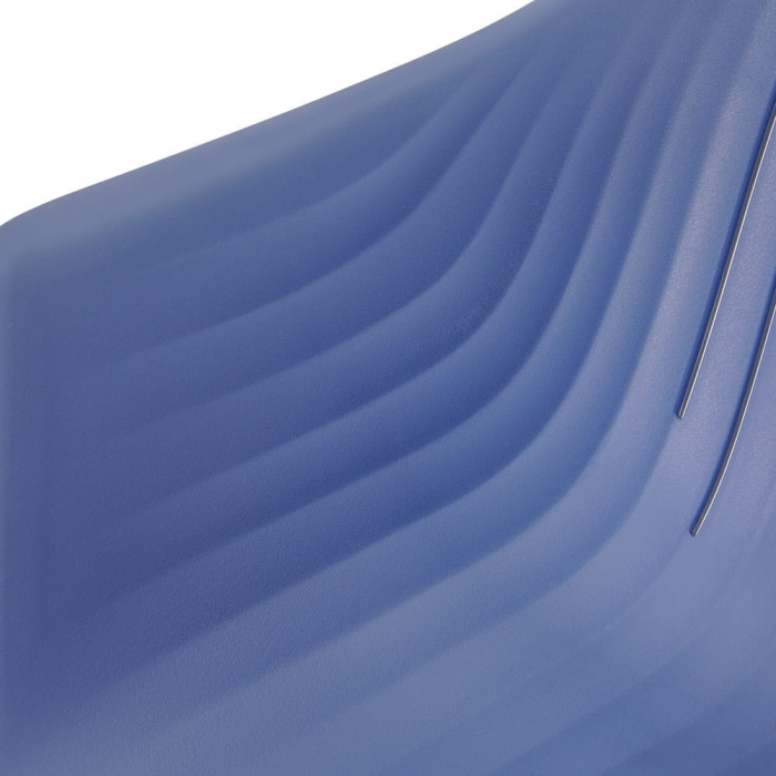 Mirpol Scaun de grădină din plastic Ballena cu picioare metalice, albastru [3]