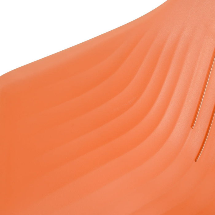 Mirpol Scaun de grădină din plastic Ballena cu picioare metalice, portocaliu [6]