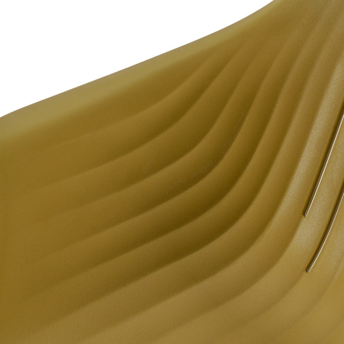 Mirpol Scaun de grădină din plastic Ballena cu picioare metalice, verde măsliniu [5]