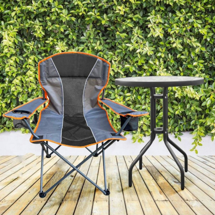 Mirpol Scaun de grădină grafit-portocaliu [3]
