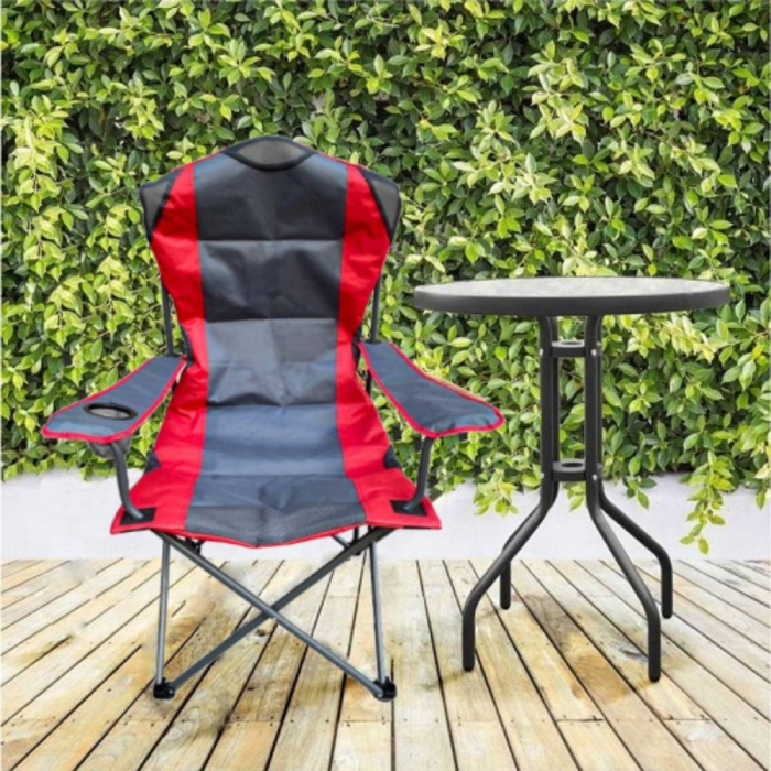 Mirpol Scaun de grădină roșu-grafit [2]