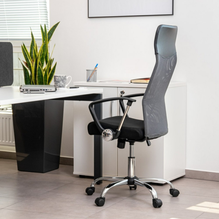 Mirpol Scaun rotativ Lincoln negru-gri [8]