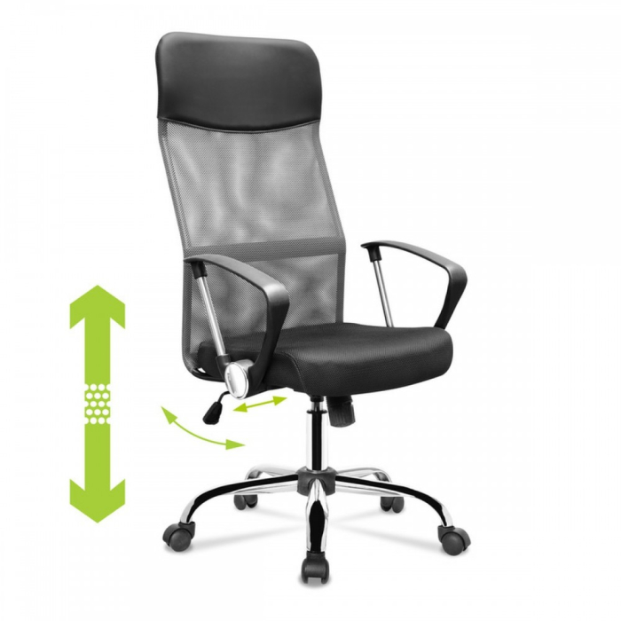 Mirpol Scaun rotativ Lincoln negru-gri [2]