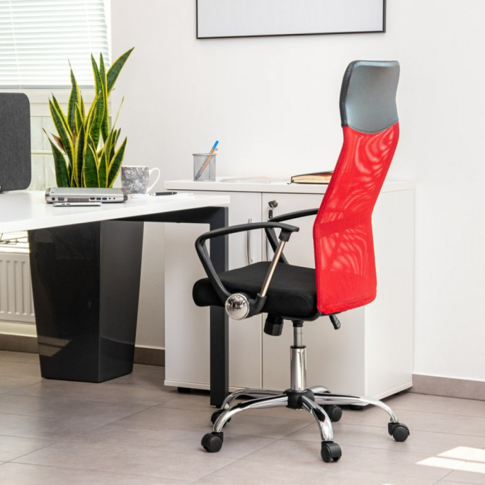 Mirpol Scaun rotativ Lincoln negru-roșu [10]