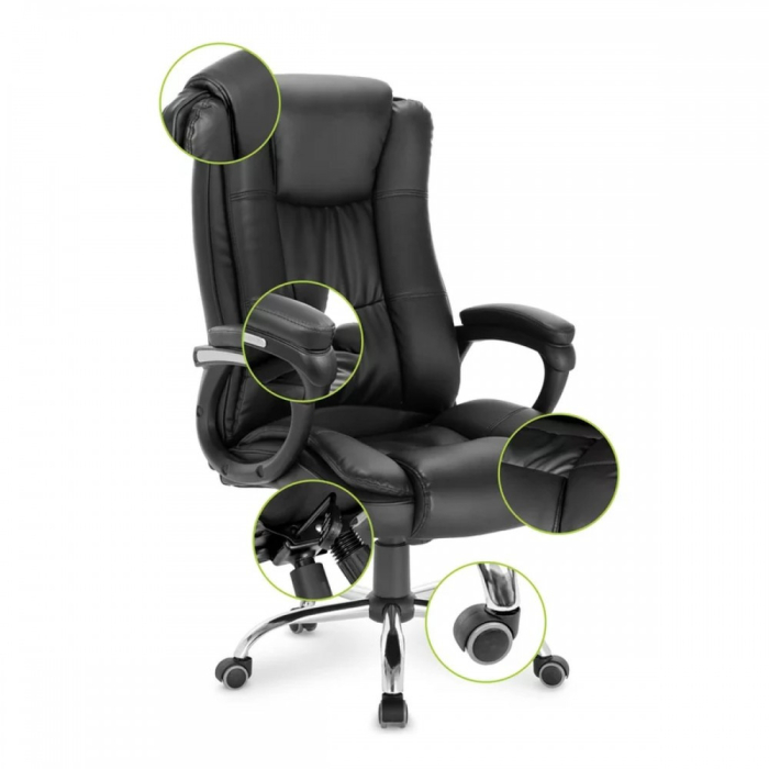 Mirpol Scaun rotativ negru President [2]