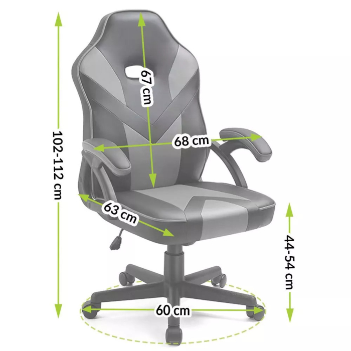 Mirpol Scaun rotativ Pixel negru-roșu [3]