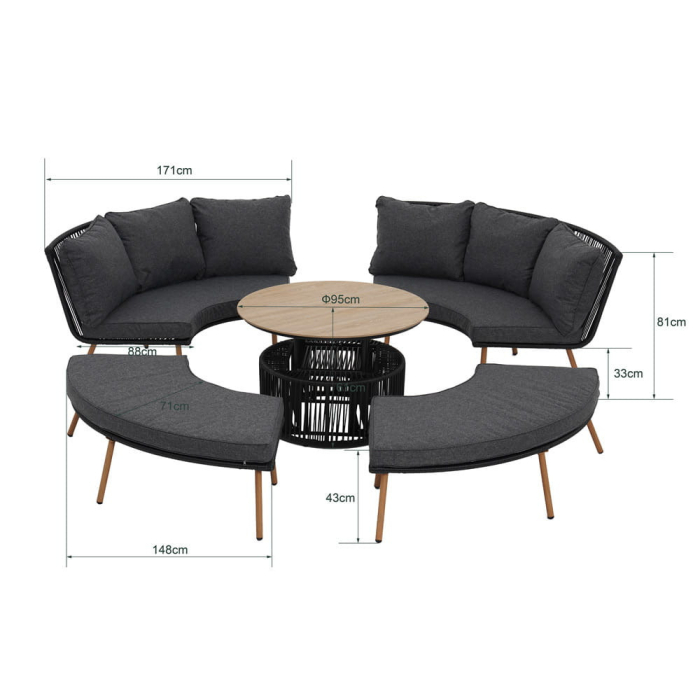 Mirpol Set mobilier de grădină Holand cu 10 locuri [7]