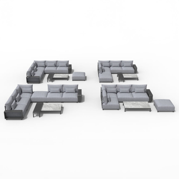 Mirpol Set modular de colț de grădină KALEM gri [6]