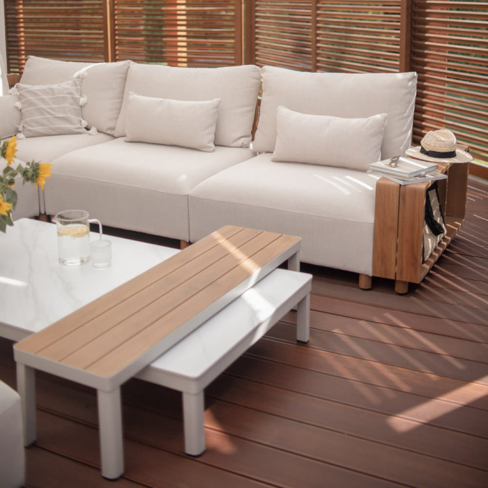 Mirpol Set modular de colțar de grădină KALEM bej [7]