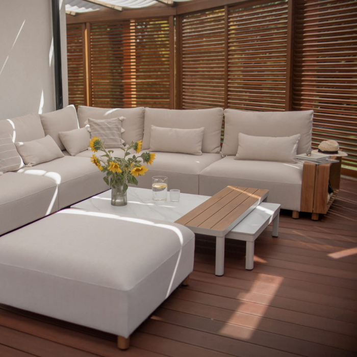 Mirpol Set modular de colțar de grădină KALEM bej [4]