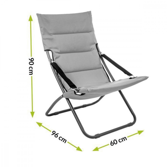 Mirpol Șezlong de plajă Verde gri [4]