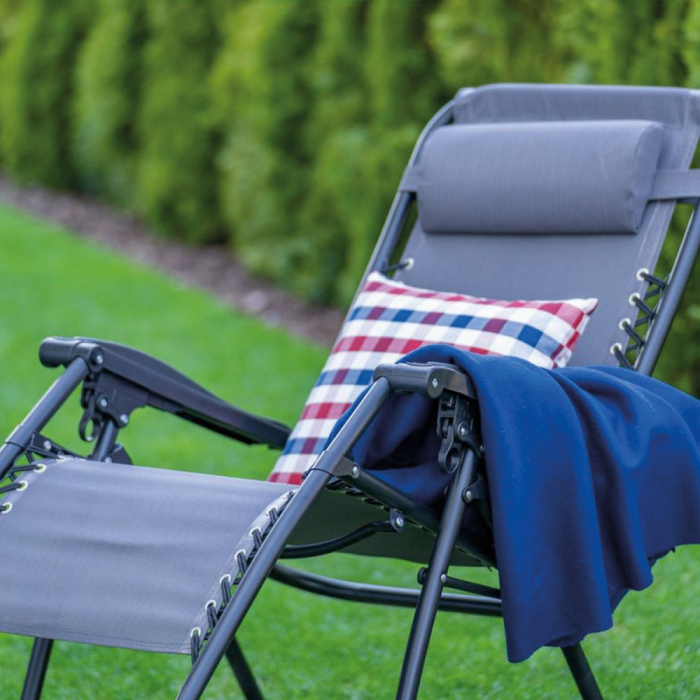 Mirpol Șezlong pliabil Deluxe din grafit [2]