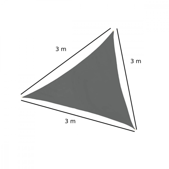 Mirpol Sunflow solar naviga triunghi 3x3x3 m antracit [2]