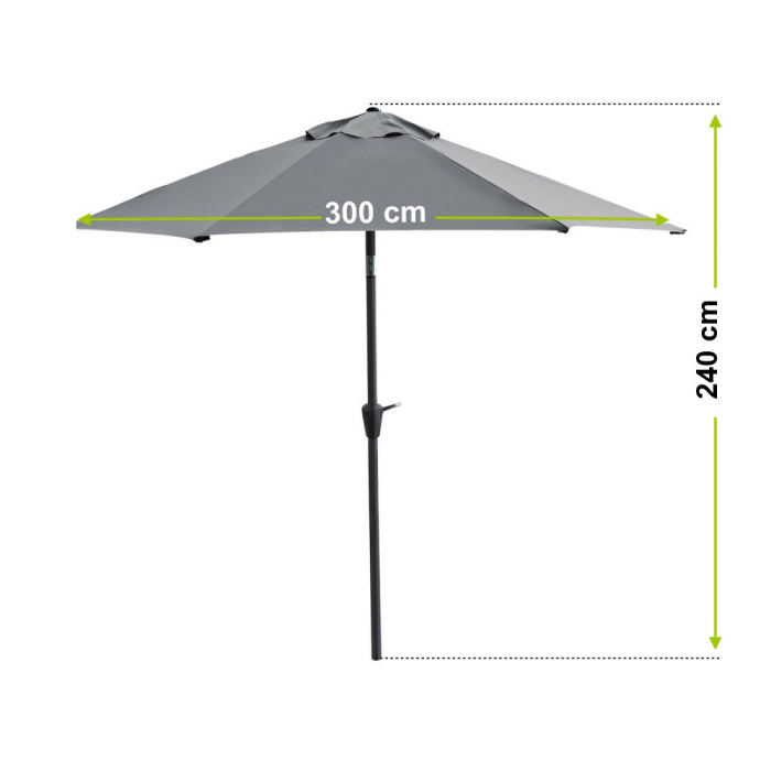 Mirpol Umbrelă de grădină Havana antracit [4]