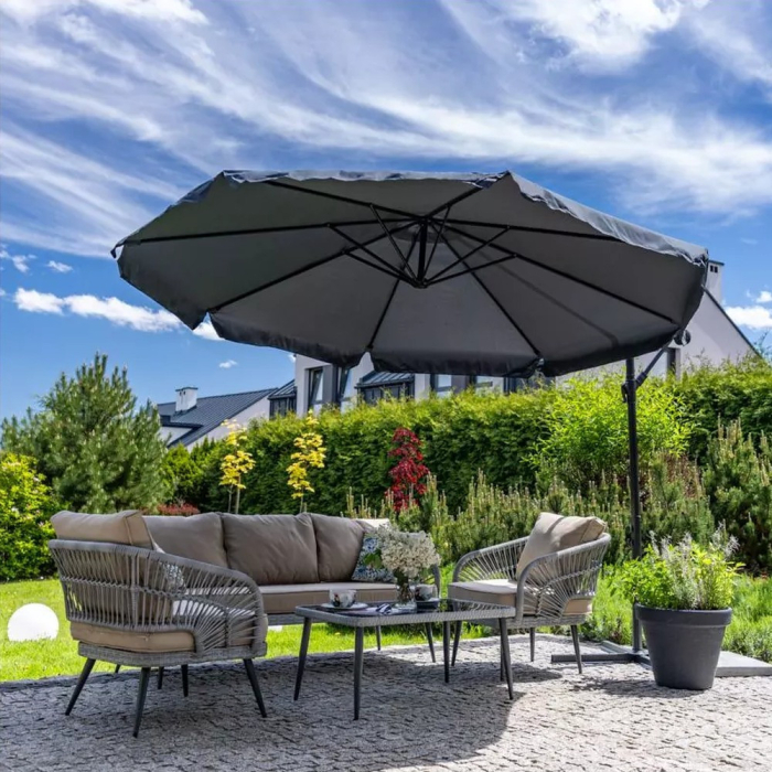 Mirpol Umbrelă de soare Garden Hero grafit [7]