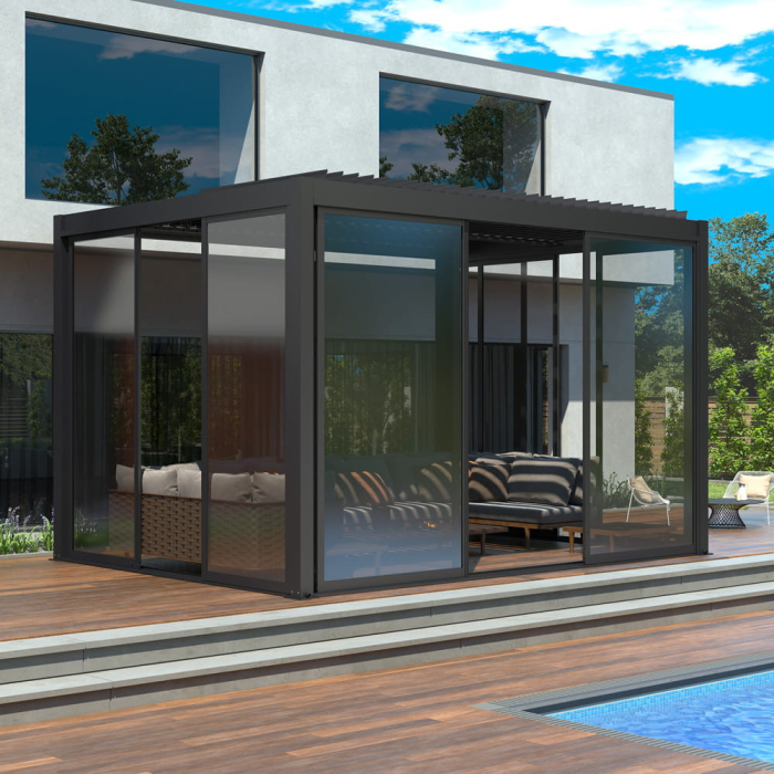 Mirpol Uși glisante LUXE S8 370x218cm până la 4 m antracit [6]