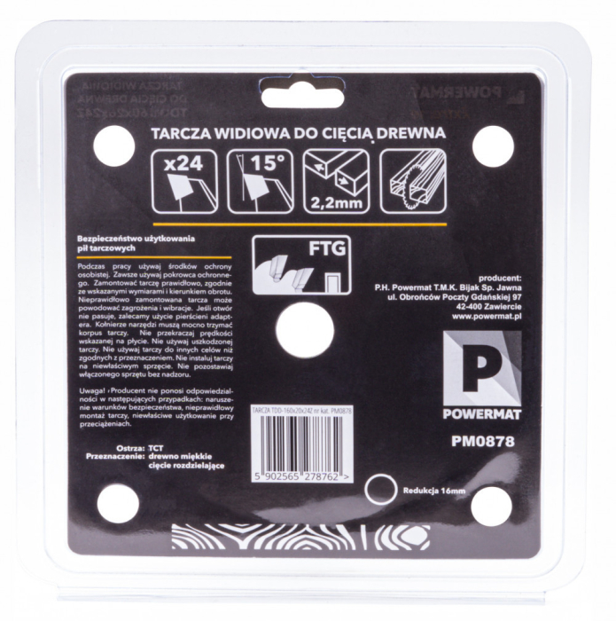 Powermat Foaie de ferăstrău 160x20 24z TDD-160x20x24Z [5]