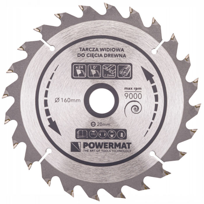 Powermat Foaie de ferăstrău 160x20 24z TDD-160x20x24Z [6]