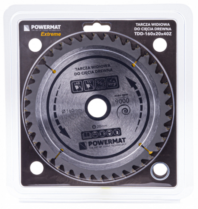 Powermat Foaie de ferăstrău 160x20 40z TDD-160x20x40Z [4]