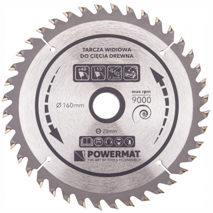 Powermat Foaie de ferăstrău 160x20 40z TDD-160x20x40Z [6]