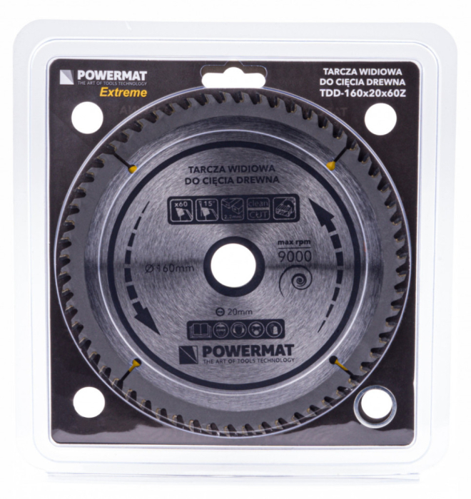 Powermat Foaie de ferăstrău 160x20 60z TDD-160x20x60Z [4]