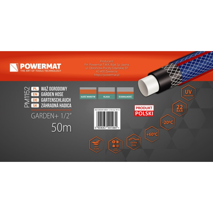 Powermat Furtun de grădină GARDEN+ 1/2" 50m [4]