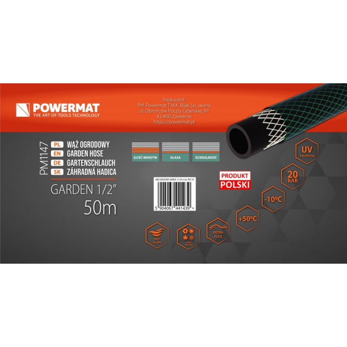 Powermat Furtun de grădină GARDEN 1/2" 50m [4]