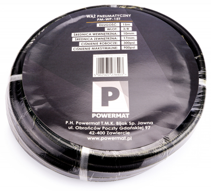 Powermat Furtun pneumatic 10 x 17 mm / 15m 20bar PM-WP-15T [3]