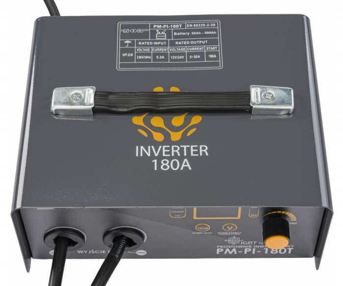 Powermat Încărcător de baterii cu invertor de pornire 180A 12/24 V Încărcător 30A PM-PI-180T [7]