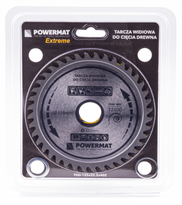 Powermat Lamă de ferăstrău 125x22.2 40z TDD-125x22.2x40Z [4]