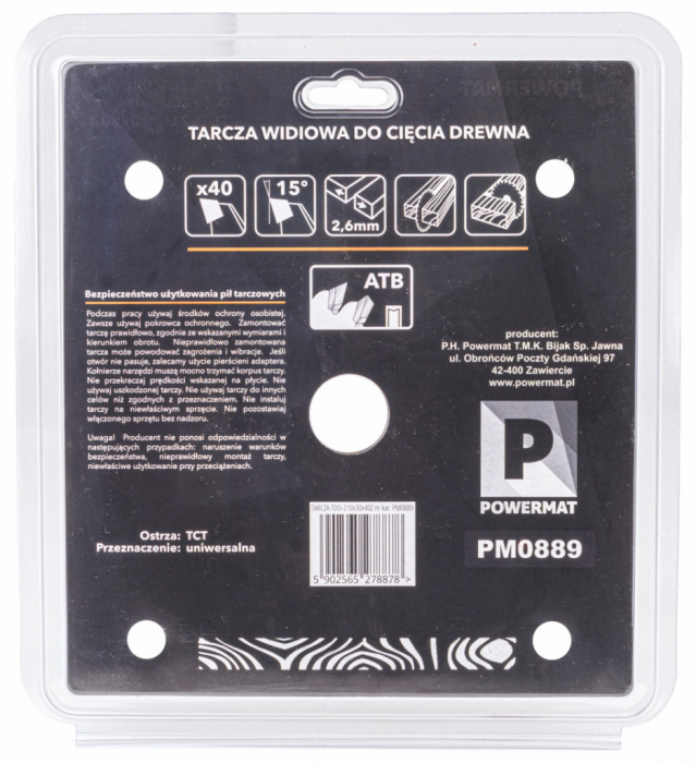 Powermat Lamă de ferăstrău 210x30 40z TDD-210x30x40Z [5]