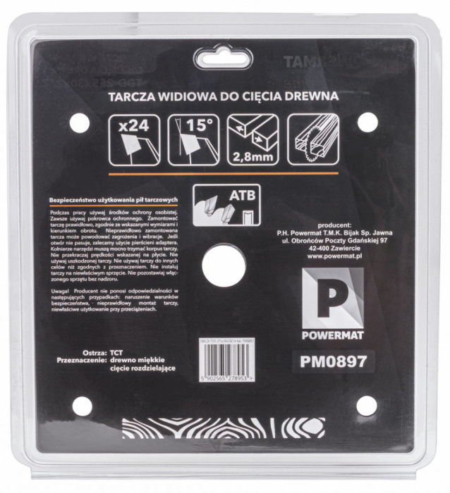 Powermat Pânză de ferăstrău 255x30 24z TDD-255x30x24Z [4]