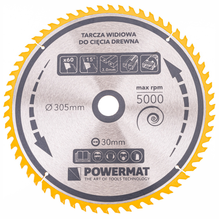 Powermat Lamă de ferăstrău 305x30 60z TDD-305x30x60Z [3]