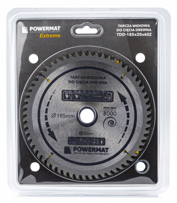 Powermat Pânză de ferăstrău 185x20 60z TDD-185x20x60Z [4]