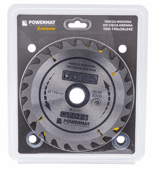 Powermat Pânză de ferăstrău 190x30 24z TDD-190x30x24Z [3]