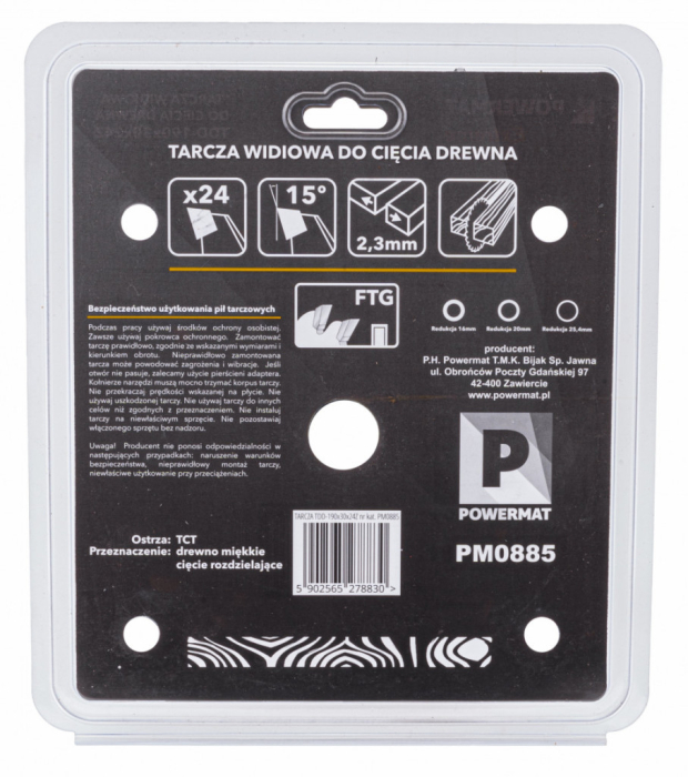 Powermat Pânză de ferăstrău 190x30 24z TDD-190x30x24Z [4]