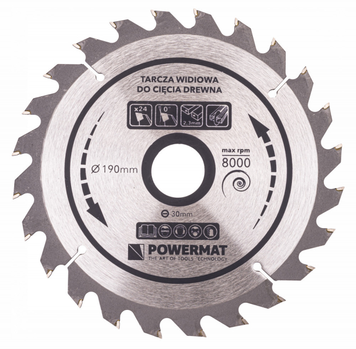 Powermat Pânză de ferăstrău 190x30 24z TDD-190x30x24Z [5]