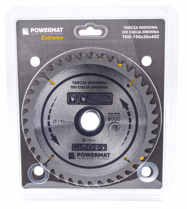 Powermat Pânză de ferăstrău 190x30 40z TDD-190x30x40Z [3]
