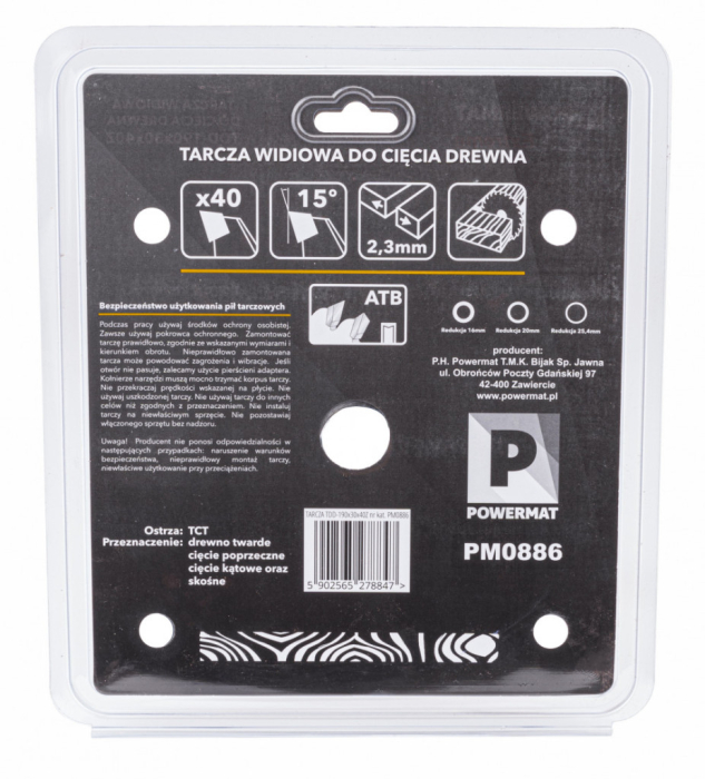 Powermat Pânză de ferăstrău 190x30 40z TDD-190x30x40Z [4]