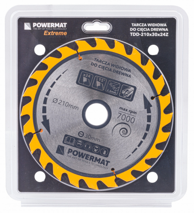 Powermat Pânză de ferăstrău 210x30 24z TDD-210x30x24Z [5]