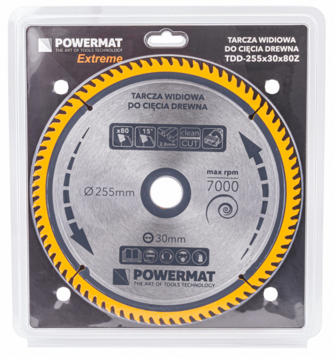 Powermat Pânză de ferăstrău 255x30 80z TDD-255x30x80Z [3]