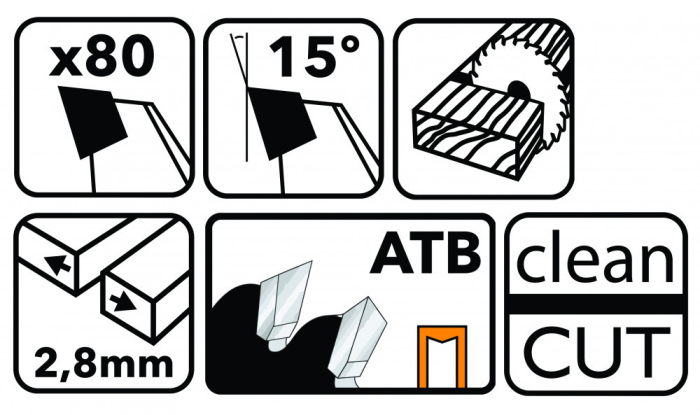 Powermat Pânză de ferăstrău 255x30 80z TDD-255x30x80Z [2]