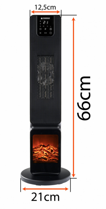 Powermat Șemineu electric cu coloană și radiator PM-GKL-3500DLK [10]