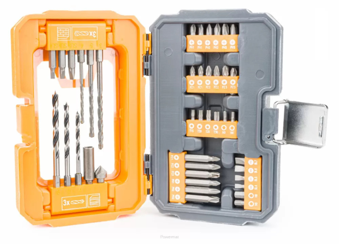 Powermat Set burghiu și biți, beton lemn PM-ZWB-41SU [5]