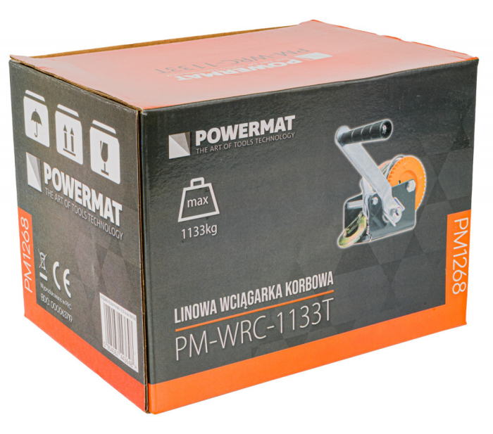 Powermat Troliu manual cu cablu metalic 1133 kg 10 m PM-WRC-1133T [7]