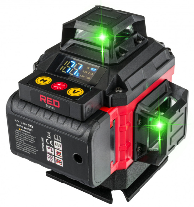 Red Technic Laser de nivelare cruce laser 4D 360 ZÖLD RTPLK0036 [3]