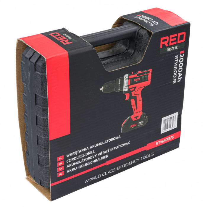 Red Technic Mașină de găurit și înșurubat cu impact, alimentată cu acumulator RTWA0076 [9]